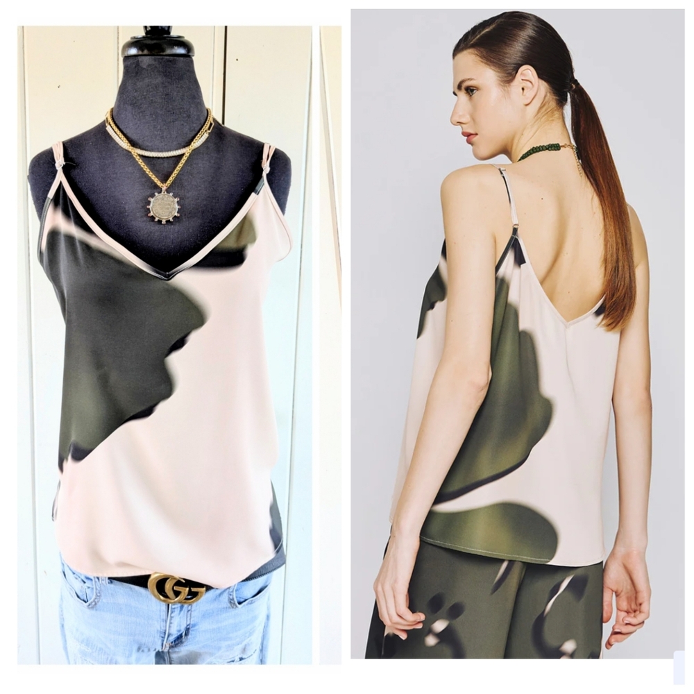 Access Silky Camouflage Print Cami NWT sz L